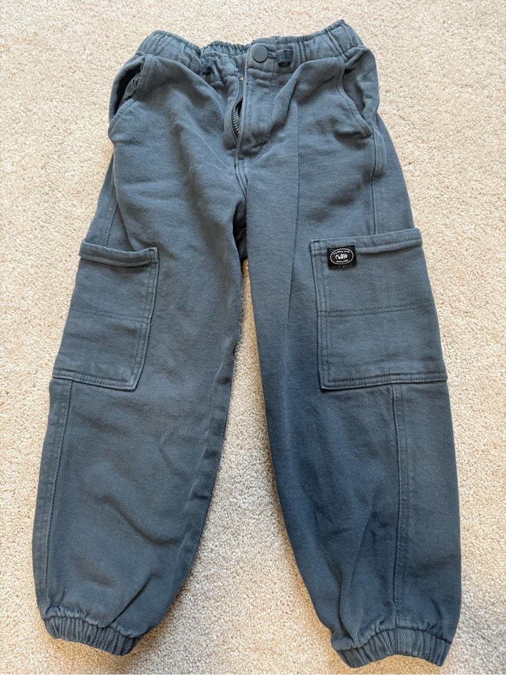 Zara Kids Cargo Joggers in light blue